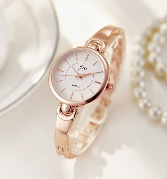 

new brand women luxury bracelet watches rose gold quartz watch ladies fashion dress wristwatches hours clock montres femme gifts, Slivery;brown