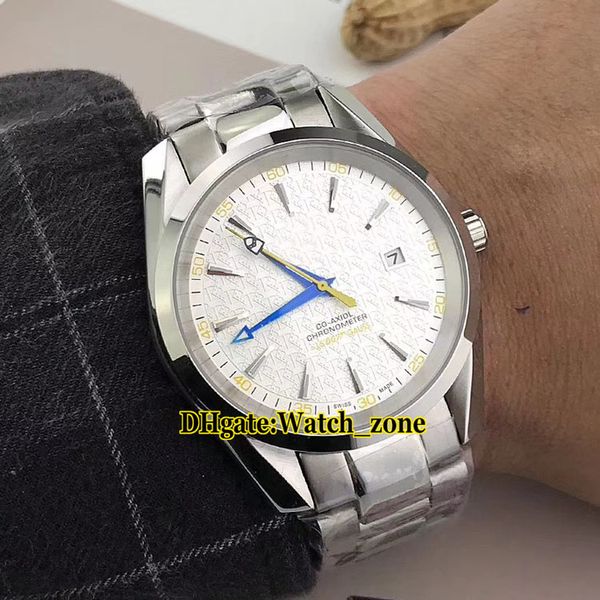 

новый 40-мм aqua terra 150m белый циферблат 231.10.42.21.03.004 автоматические мужские часы серебряный браслет из нержавеющей стали мужские, Slivery;brown