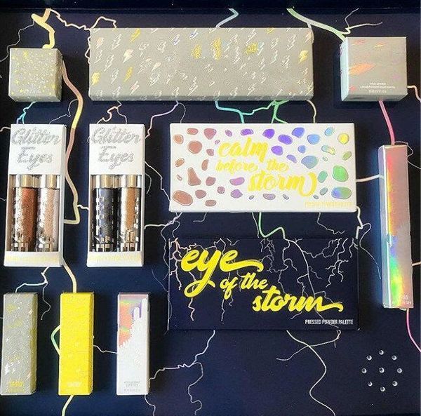 

new makeup set the weather collection flash glitter gloss eyeshadow highlighter lipstick storm full set dhl shipping