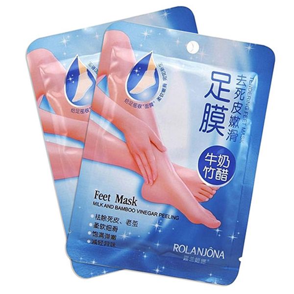 Super esfoliante máscara de pé meias para pedicure exfoliador meias pés cuidado para removedor morto descascamento de pele exfoliating regime 2pcs = par