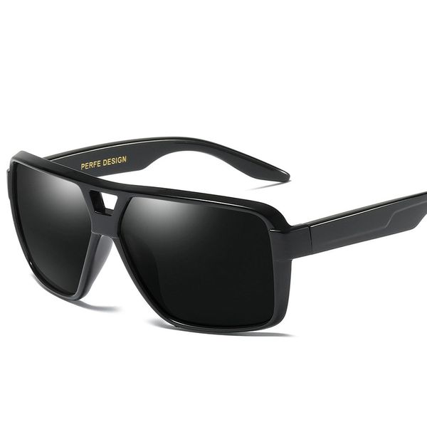 

new square driving men's polarized sunglasses coating mirror tr90 frame uv400 sun glasses for men women goggles eyewear fml, White;black