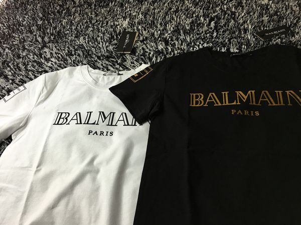 

2018 Париж футболки женщины футболка мужчины высокое качество 100% хлопок одежда хип