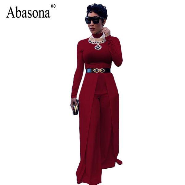 womens red jumpsuit long sleeve