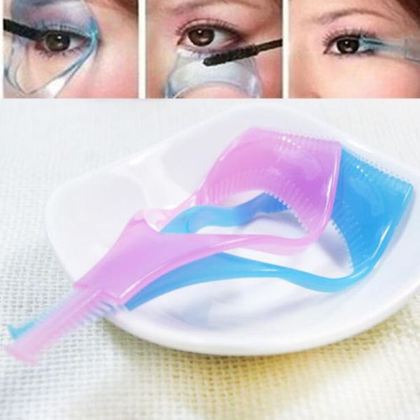 

new fashion 3 in1 beauty makeup tools eyelash curler eyelash tool makeup mascara shield guard curler applicator comb guide
