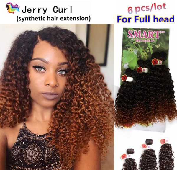 Hot Sale Ombre Bug Braiding Jerry Curly Synthetic Hair Weave