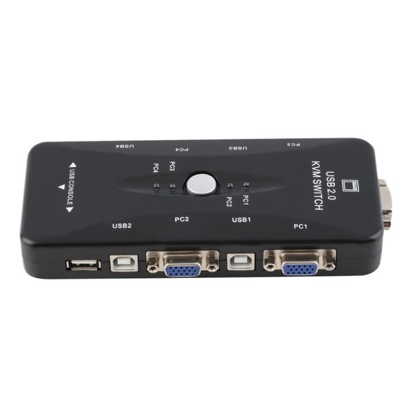 

4 порта USB 2.0 KVM переключатель мышь / клавиатура/VGA / SVGA распределительная коробка ви