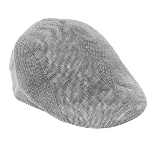 

new grey womens mens newsboy duckbill driving cap flat cabbie linen beret hat boina casual hot, Blue;gray