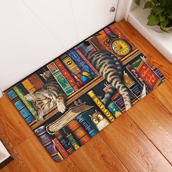 

homing in front of entrance door mats colorfast cute funny kitten cartoon cats carpets kids bedroom bedside foot pads decor