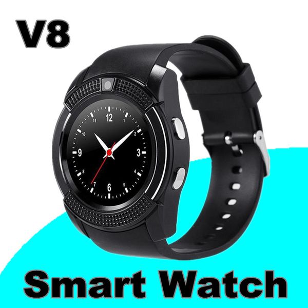 

1000x v8 mart watch bluetooth watche android with 0 3m camera mtk6261d dz09 gt08 martwatch for android phone with retail package i b