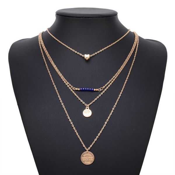 

yobohemia multilayer chain choker necklaces & pendants for women punk elephant moon shell necklace fashion collar jewelry, Silver