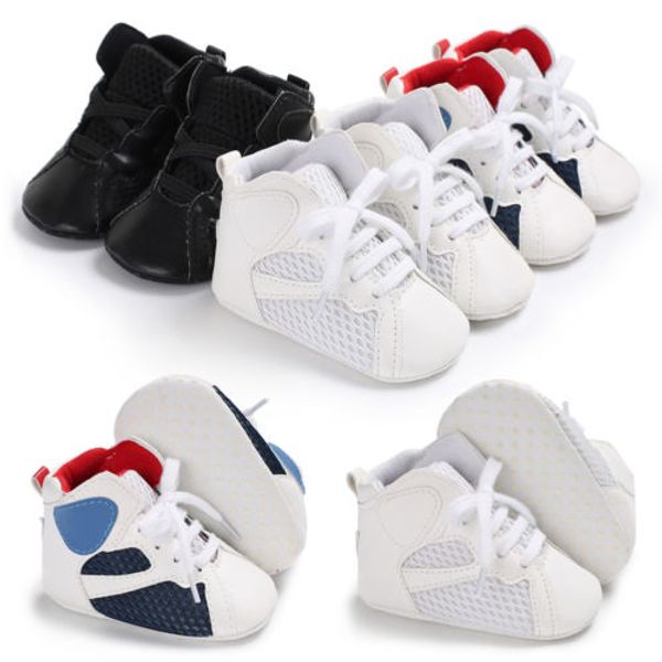

cute infant toddler baby boy girl soft sole crib shoes air mesh sneaker casual lace-up newborn casual shoes first walkers