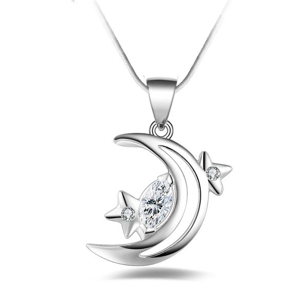 

silver jewelry pendant fine inlaid zircon silver jewelry 925 jewelry silver plated necklace pendants fashion gift necklace quality