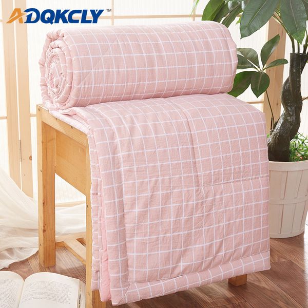 

adqkcly simple summer bedspread quilt soft skin-friendly comfortable air condition summer thin comforter office throw blankets
