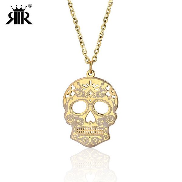 

rir sugar skull necklace skull statement necklace day of the dead dia de los muertos mexican jewelry gift for her gothic jewelry, Silver