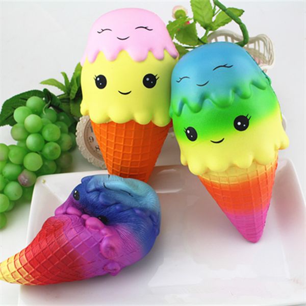 

colourful ice cream model children simulation toys slow rebound decompression toys cartoon ice cream pu toys t3i0242