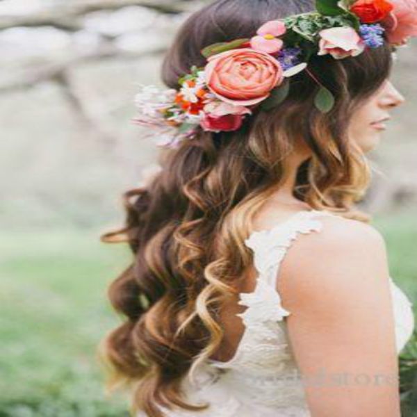 2019 Hot Sale Bridal Hair Flowers Bohemian Updo Wreath Beach