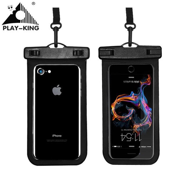 

Playking Swim Waterproof Phone Bag Pouch Cellphone Bag Dry With Strap Case For Iphone 8 Plus 7 7P 6 6s Xiaomi Samsung 6 inch Swimming