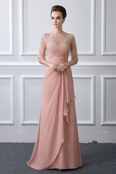 

beading mother of the bride dress with sheer sleeves pastels wedding guest gowns plus size mothers dresses party evening, Black;red