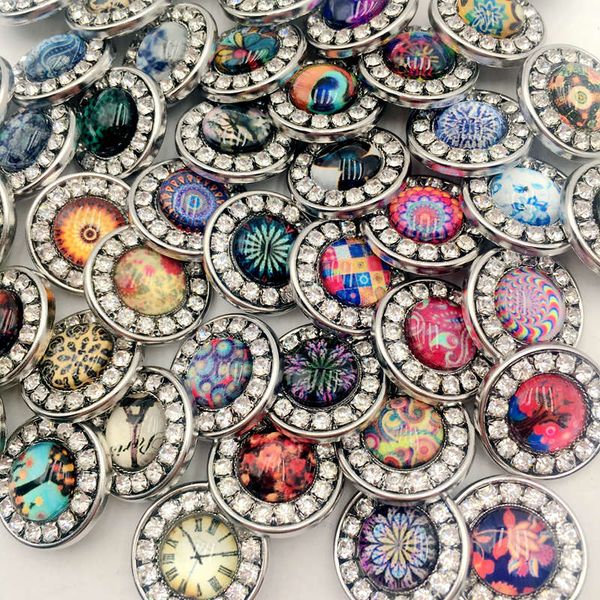 

Новый кристалл Имбирь Оснастки Часы Очарование оснастки Кнопки Diy Ювелирные Изде