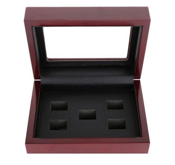 

wooden box championship ring display case wooden boxs for ring 2 3 4 5 6 holes to choose rings and collection ing, Black;white