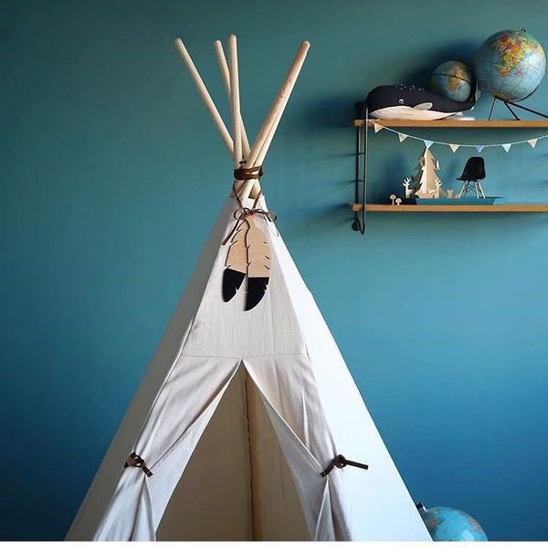 C Tent Hanging Pendant Room Bed Wall Wood Feather With Rope Decoration Nordic Ins Ornaments Props Toy Kids Christmas Gifts Cheap Christmas Gag Gifts