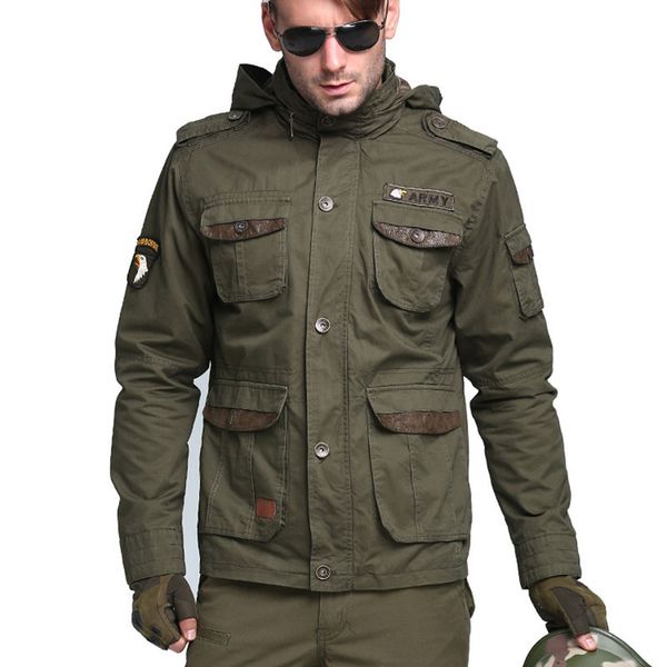 

men's tactical trench designer 100% cotton slim waist classic wadded windbreaker men jacket overcoat ~3xl bf5076, Tan;black