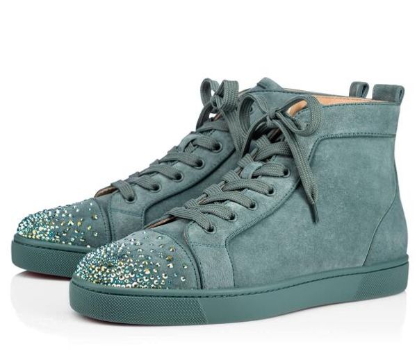 Real Suede Matte Leather Red Sole Sneakers Deigner Men Shoes Red Bottom Sneaker Louflat Degra Flat Party Rhinestone Sneakers Trainers Hi Top Mens Real Suede Matte Leather Red Sole Sneakers Deigner Men Shoes Red Bottom Sneaker Louflat Degra Flat Party Rhinestone Sneakers Trainers Hi Top Mens