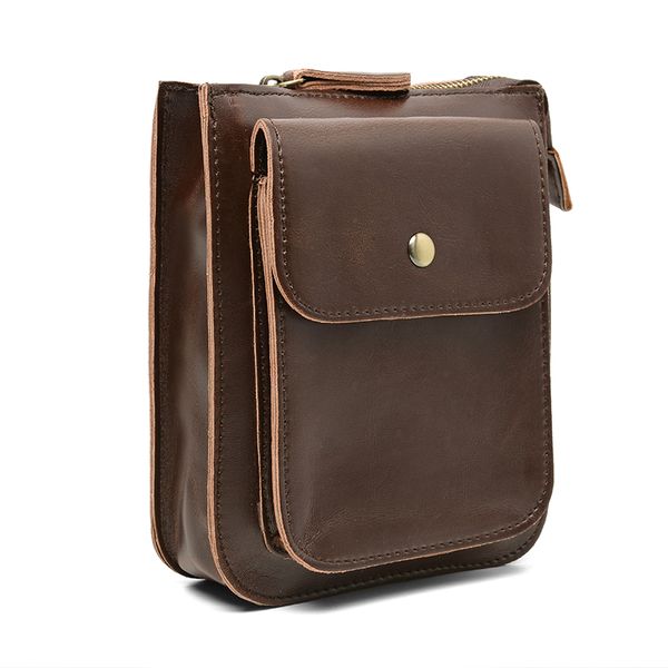 

2017 new classic retro leather style men's fanny bag waist pack small travel mobile phone belt bags ing