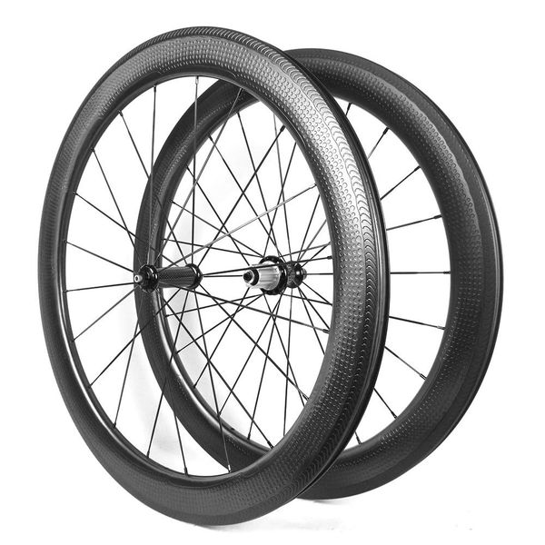 1 pc 700C Dimple surface carbon road bike rim 58mm depth clincher 25mm wide 24H