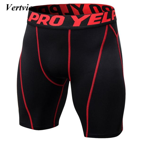 

vertvie brand new compression shorts men casual bodybuilding quick dry skinny bottoms patchwork gym running sportwear, White;black