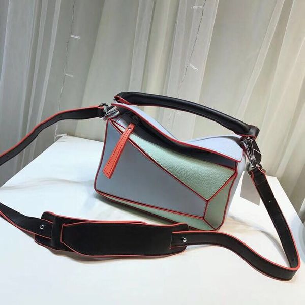 

24 см puzzl мешок женский старинные crossbody сумки бренд дизайн высокое качество pu кожан