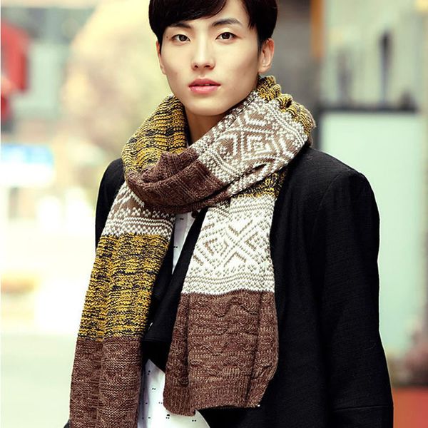 

1 pc winter men's fashion casual shawl wrap muffler scarf assorted color scarves warm, Blue;gray