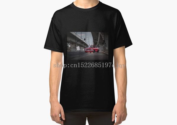 

2018 new fashion freightliner engines men's short sleeve cotton t shirt o-neck tee shirt, White;black