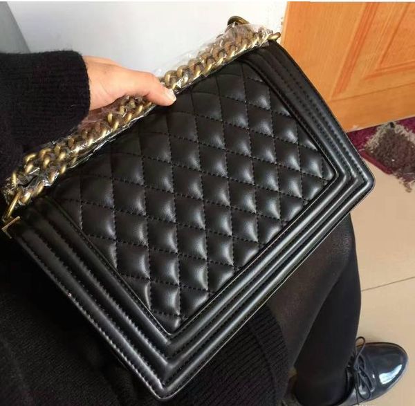 

Cla ic leather black gold ilver chain ell whole ale retail new bag handbag houlder bag tote bag me enger bag