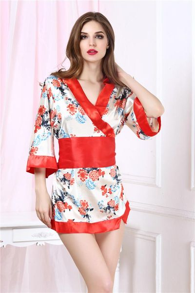 

japanese kimono traditional girls geisha girl cosplay bathhouse womens females suits cosplay red flowers cos costume