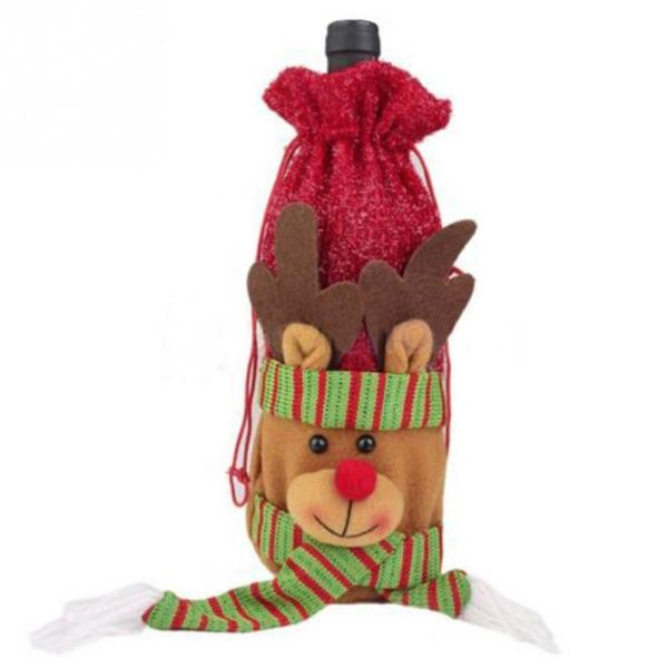 

fashion cute deer style bottle bag cover dinner party xmas merry christmas new