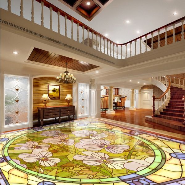 

custom orchid marble parquet flooring thickened self-adhesive living room chinese style 3d floor murals wallpaper