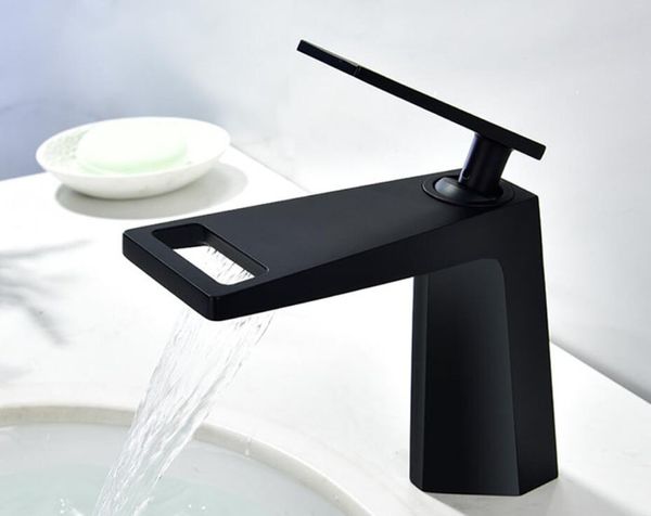 

black color painted basin faucet cast deck mounted single lever single hole bathroom tap