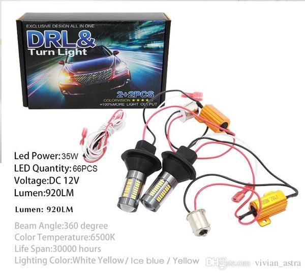 blu Set di 2 luci di marcia diurna W21W T20 21 W senza errori Canbus. 12 V