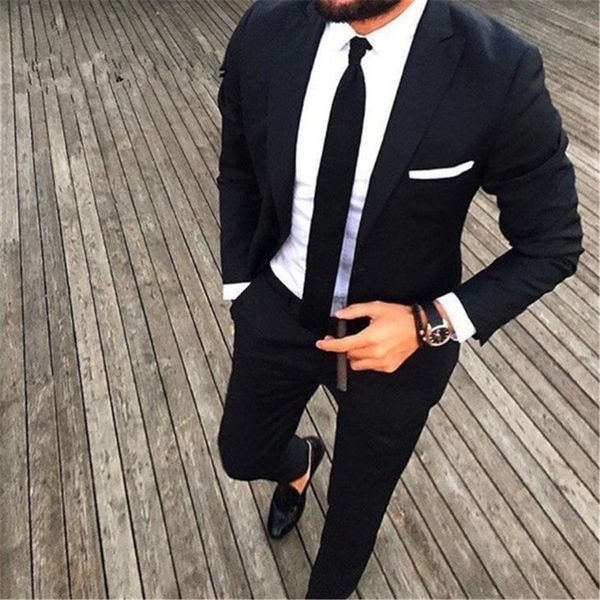 

navy blue costume homme terno masculino men suit 2pieces(jacket+pant+tie) fashion terno tuxdeo men suits for wedding blazer, White;black