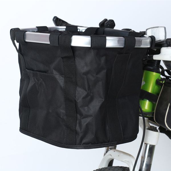 

js good bicycle basket pouch bike bags bicycle front bag pet carrier cycling tube frame front carrier bag aluminum alloy