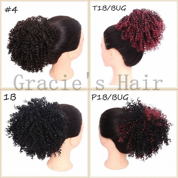2019 8inch Synthetic Chignon Bun Curly Hair With Two Plastic Combs Easy Chignon Updo For Short Hair Wedding Hairstyles From Graciehair 7 71