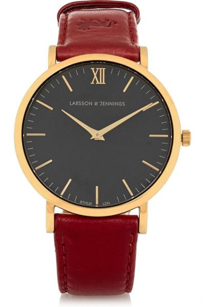 

Люксовый бренд LARSON JENNINGS LJ часы роскошные черные красные модные кварцевые женские кожаные коричневые повседневные мужские часы