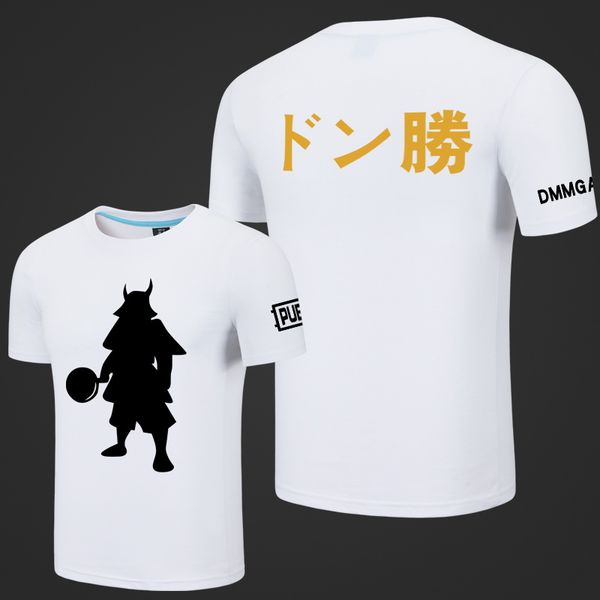

jedi survival, samurai t-shirt, male cdk will beat short-sleeved steam and eat chicken around the same clothes, Black;white