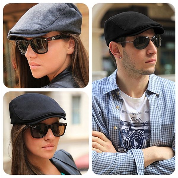 

zgllywr berets cap for men women summer sports cotton breathable newsboy cap fashion vintage visors ivy cabbie caps for male, Blue;gray