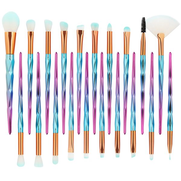 

maange 20 pcs shell makeup brushes set foundation powder eye shadow eyebrow lip brush blending make up brushes tools beauty essentials