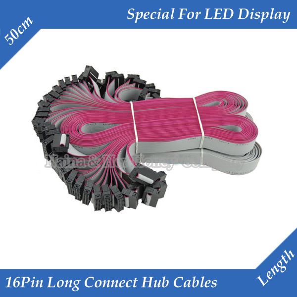 

10pcs/lot pure copper 50cm long flat wire/ hub cable pure copper data cable for led display