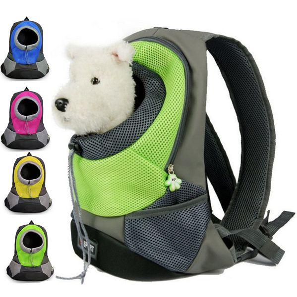 

Dog backpack Carrier pet bag Dog Kat carriers Portable Travel Bag Pet Dog Front Bag Mesh Backpack Head Out Double Shoulder Outdoor
