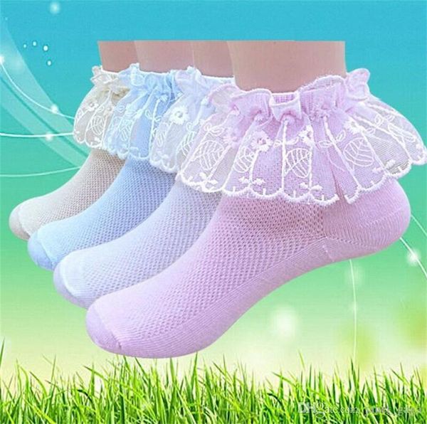 Summer Baby Girls Toddler Cotton Lace Ruffle Princess Mesh Socks Kids Ankle-Sock