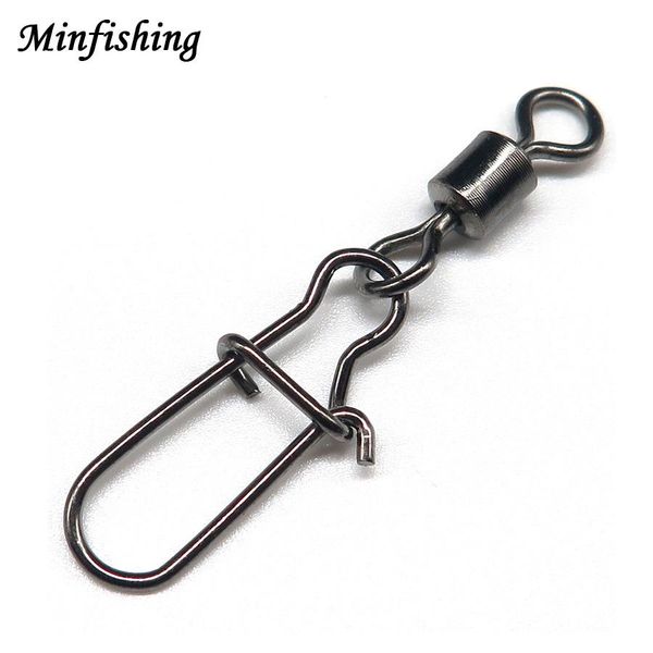 

50PCS Connector Pin Bearing Rolling Swivel Stainless Steel Fishing Hook Accessorries 1# 3# 5# 7# 10# Fishing Tackle